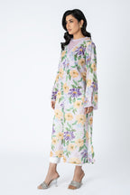 Printed Lilac Lawn Unstitched Shirt by The Fabric Store, photo 4
