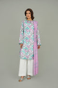Printed White Lawn 2-Piece Unstitched Suit by The Fabric Store