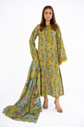 Printed Green Lawn 2-Piece Unstitched Suit by The Fabric Store