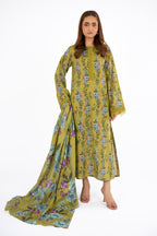 Printed Green Lawn 2-Piece Unstitched Suit by The Fabric Store