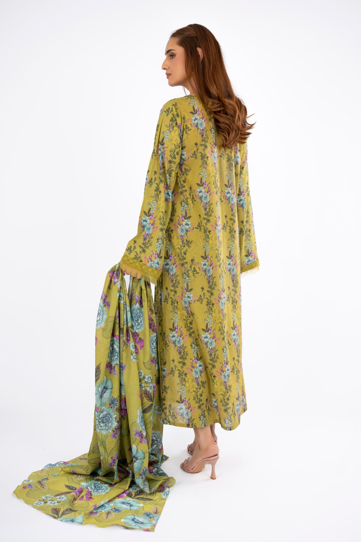 Printed Green Lawn 2-Piece Unstitched Suit by The Fabric Store, photo 2