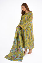 Printed Green Lawn 2-Piece Unstitched Suit by The Fabric Store, photo 4