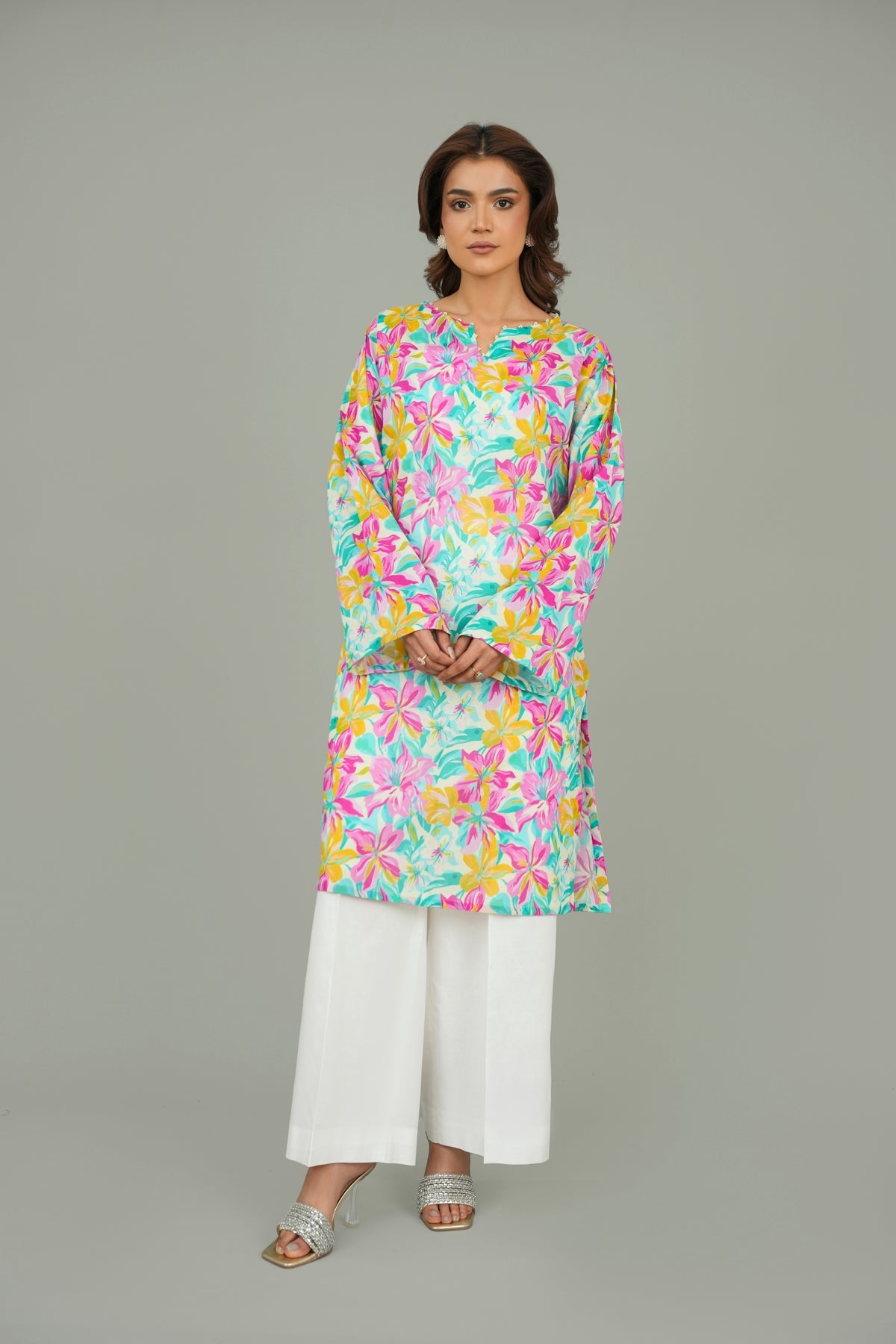 Printed Multi Lawn Unstitched Shirt by The Fabric Store