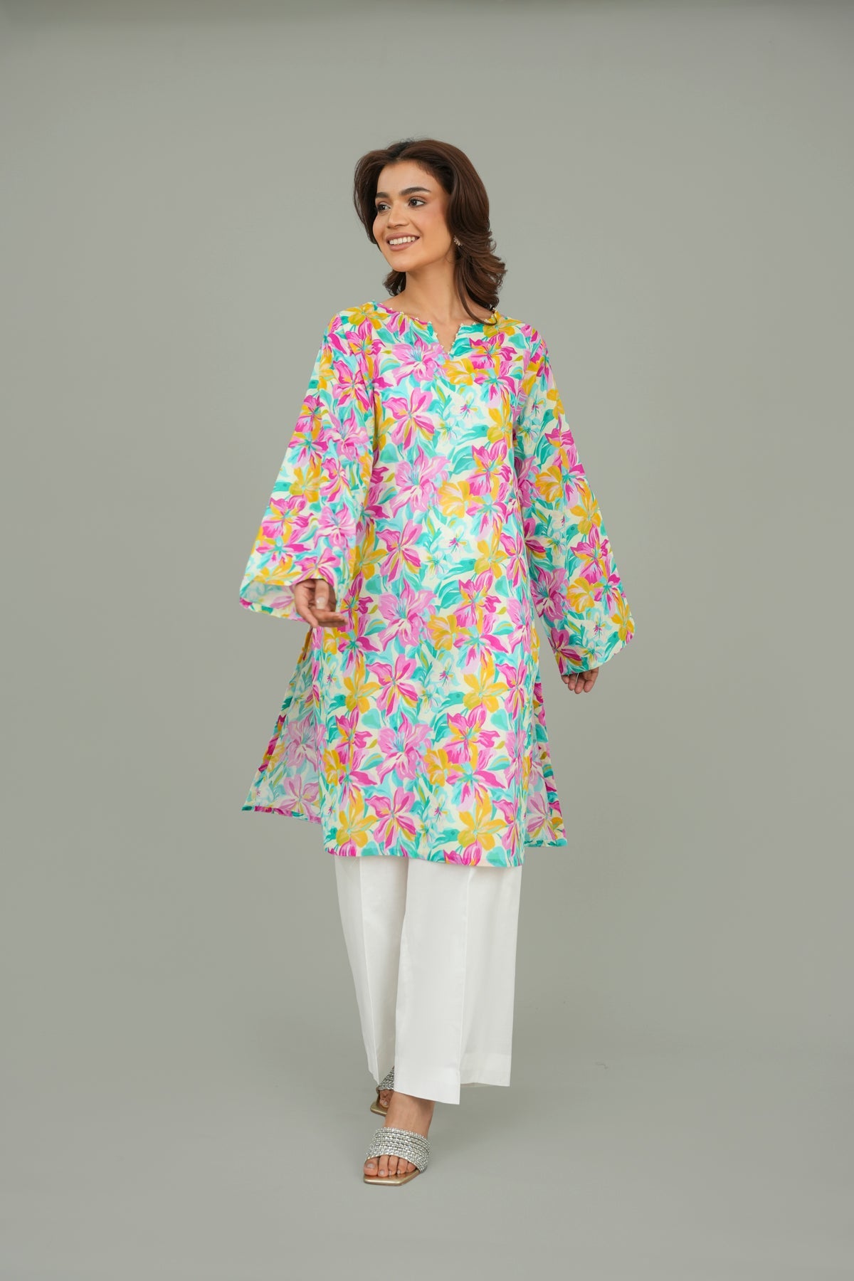 Printed Multi Lawn Unstitched Shirt by The Fabric Store, photo 2