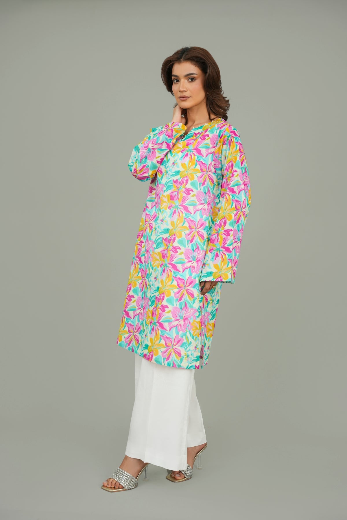 Printed Multi Lawn Unstitched Shirt by The Fabric Store, photo 3