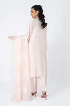 Embroidered & Embellished Peach Lawn 3-Piece Pret Suit by The Fabric Store, photo 2