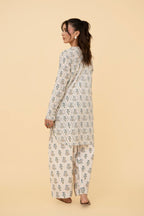 Printed Beige Lawn 2-Piece Unstitched Suit by The Fabric Store, photo 2