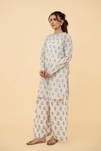 Printed Beige Lawn 2-Piece Unstitched Suit by The Fabric Store, photo 3