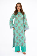 Printed Ferozi Lawn 2-Piece Unstitched Suit by The Fabric Store