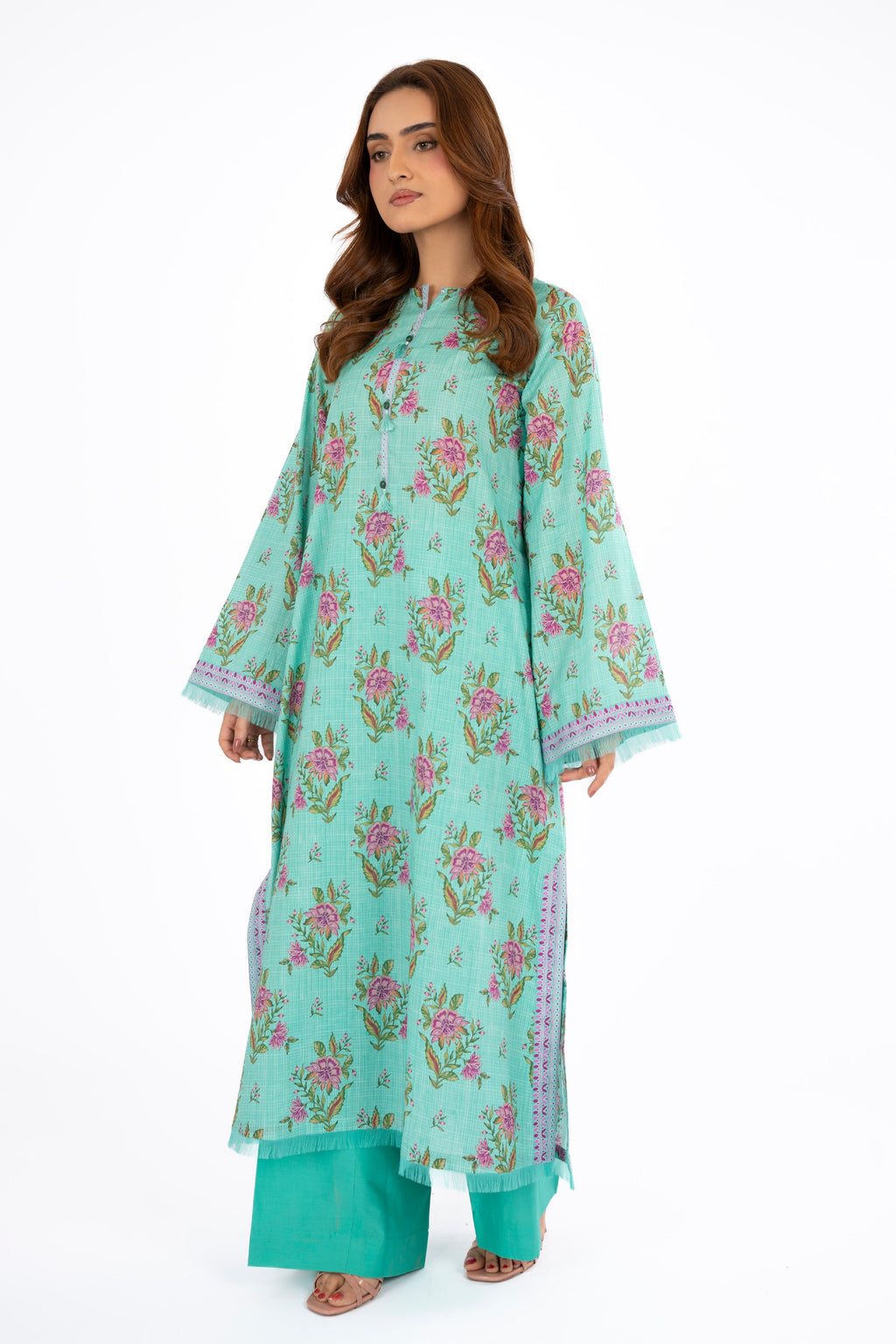Printed Ferozi Lawn 2-Piece Unstitched Suit by The Fabric Store, photo 4