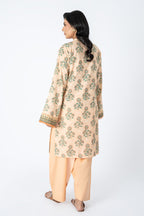 Printed Peach Lawn 2-Piece Unstitched Suit by The Fabric Store, photo 2