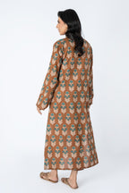Printed Brow Lawn Unstitched Shirt by The Fabric Store, photo 2