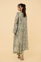 Printed Green Lawn 3-Piece Unstitched Suit by The Fabric Store, photo 3
