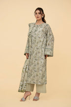 Printed Green Lawn 3-Piece Unstitched Suit by The Fabric Store, photo 4