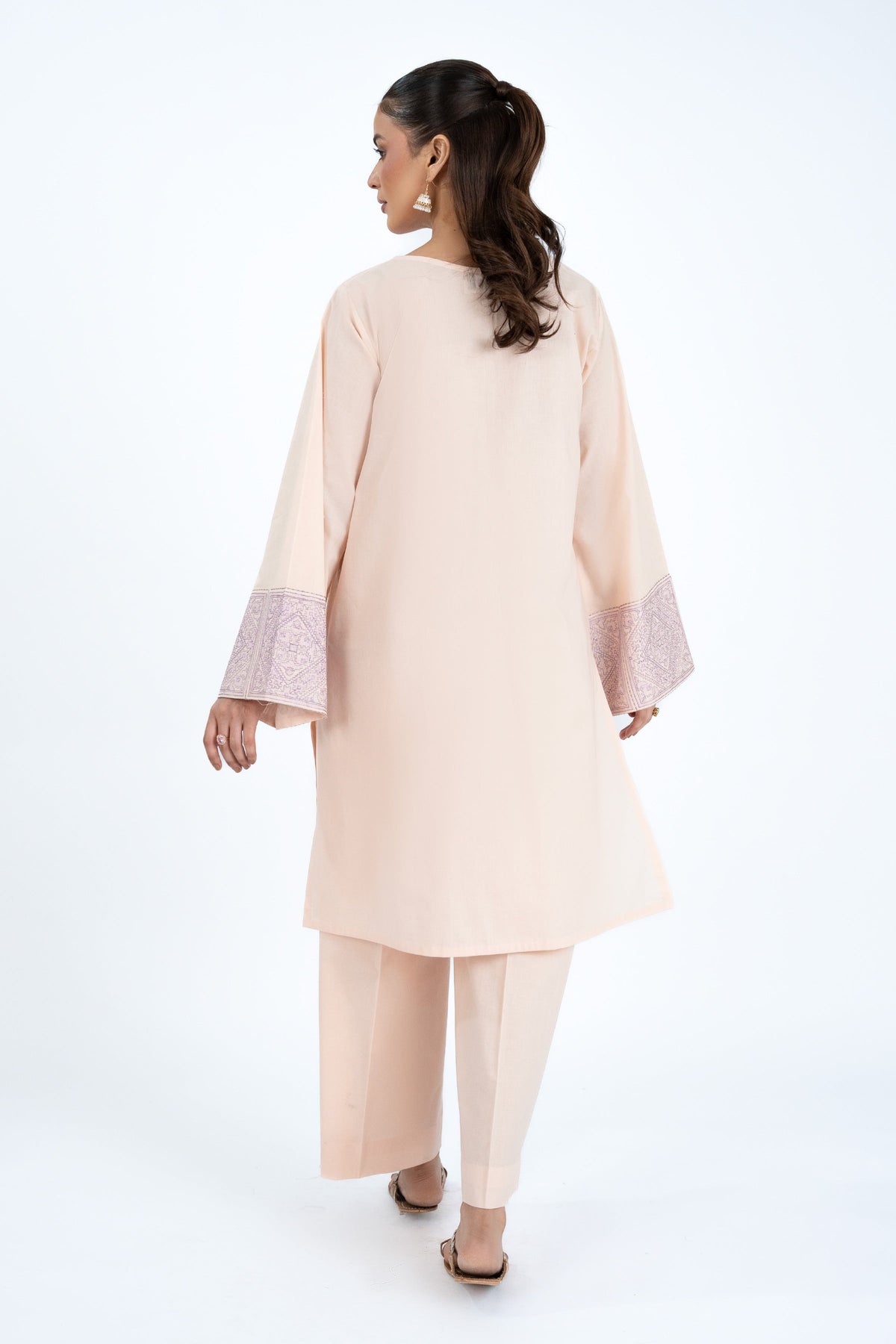 Embroidered Pink Lawn 2-Piece Pret Suit by The Fabric Store, photo 4