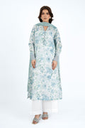 Printed & Embroidered Green Lawn 2-Piece Unstitched Suit by The Fabric Store