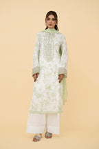 Printed & Embroidered Green Lawn 2-Piece Unstitched Suit by The Fabric Store
