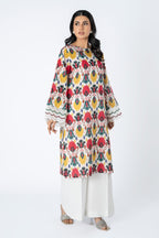 Printed O White Lawn Unstitched Shirt by The Fabric Store, photo 4