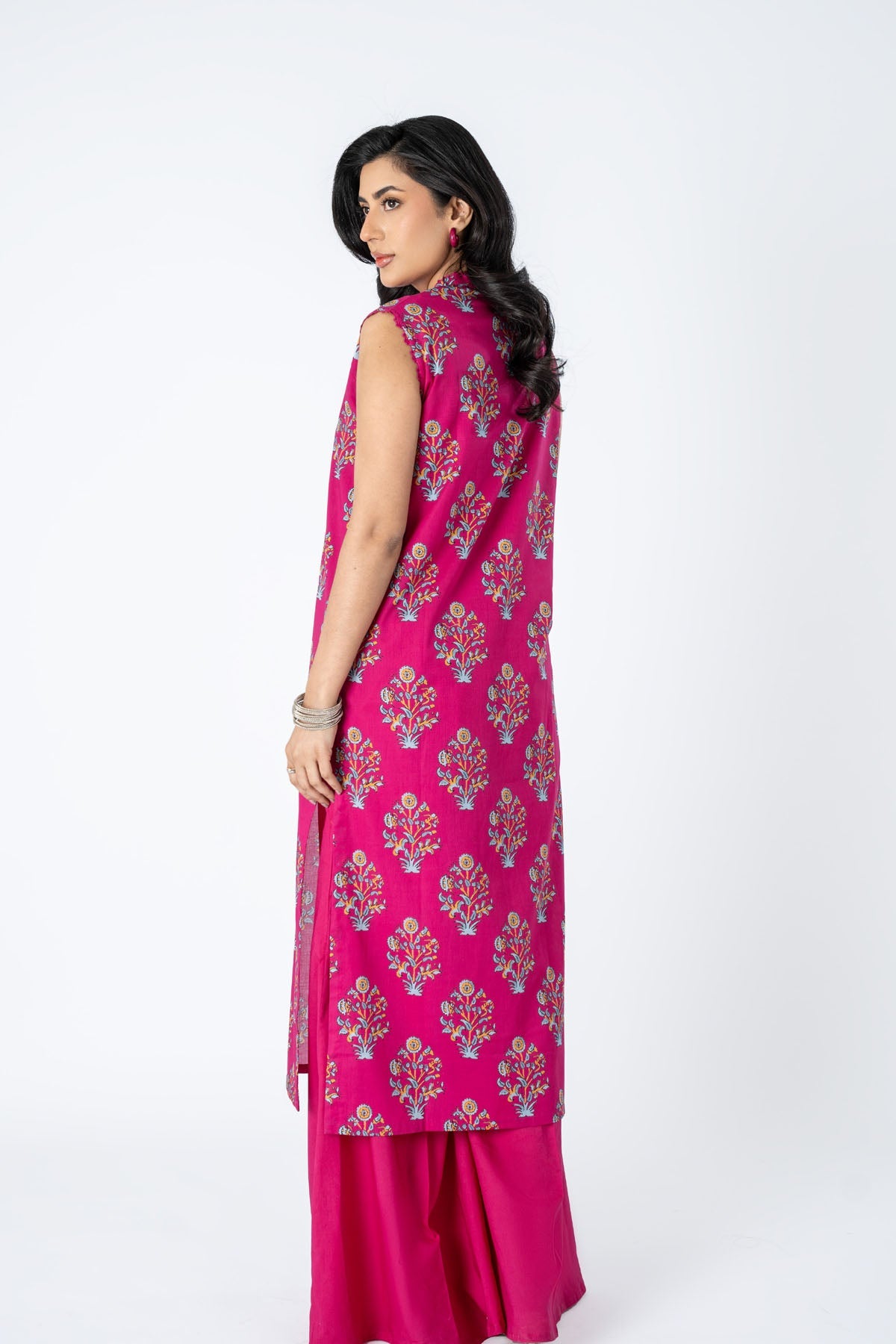 Printed Pink Lawn Unstitched Shirt by The Fabric Store, photo 2