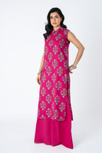 Printed Pink Lawn Unstitched Shirt by The Fabric Store, photo 4