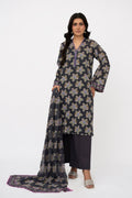 Printed D Purple Lawn 3-Piece Unstitched Suit by The Fabric Store