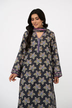Printed D Purple Lawn 3-Piece Unstitched Suit by The Fabric Store, photo 2