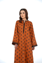 Printed Rust Lawn 2-Piece Unstitched Suit by The Fabric Store, photo 2