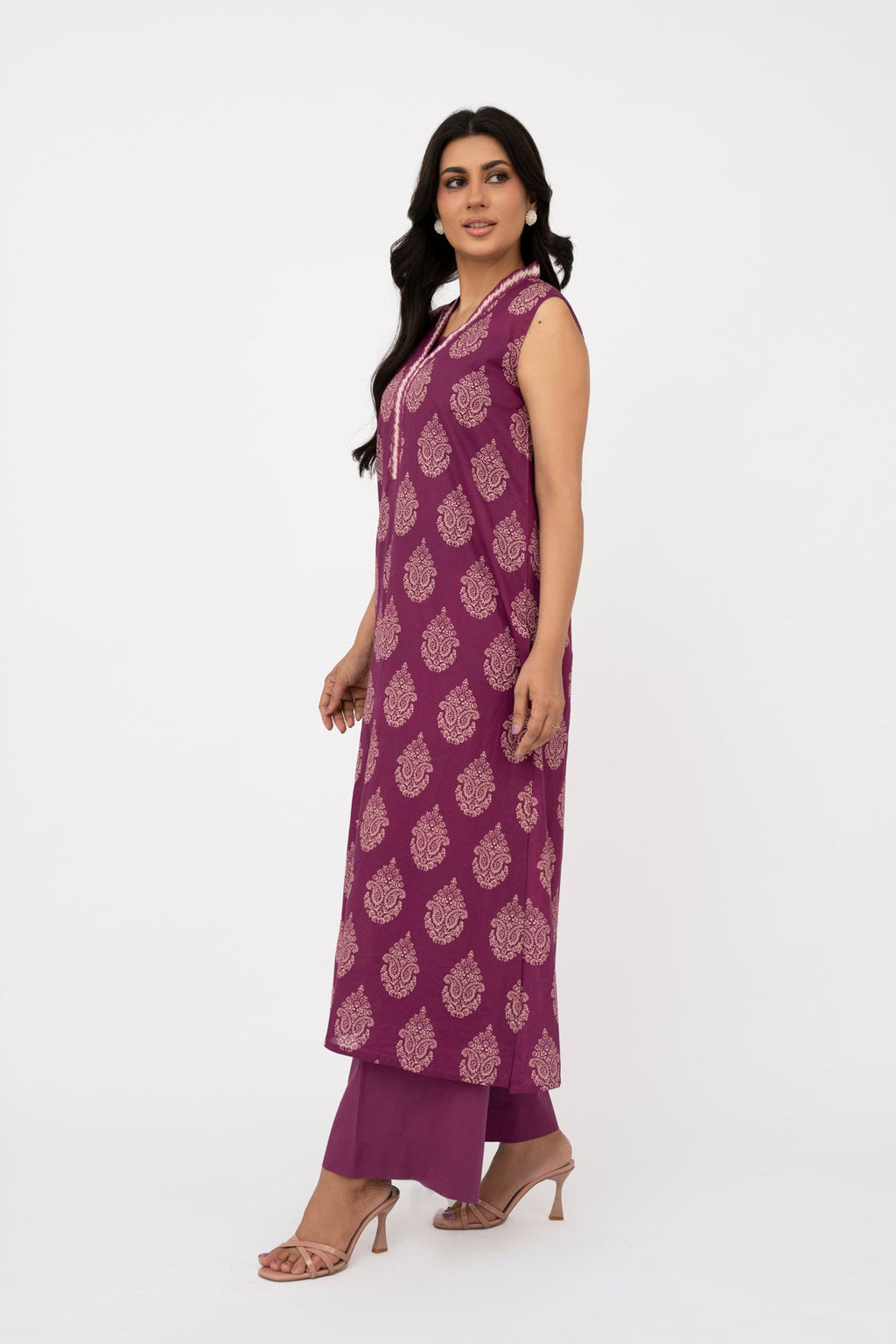 Printed Pink Lawn Unstitched Shirt by The Fabric Store, photo 4