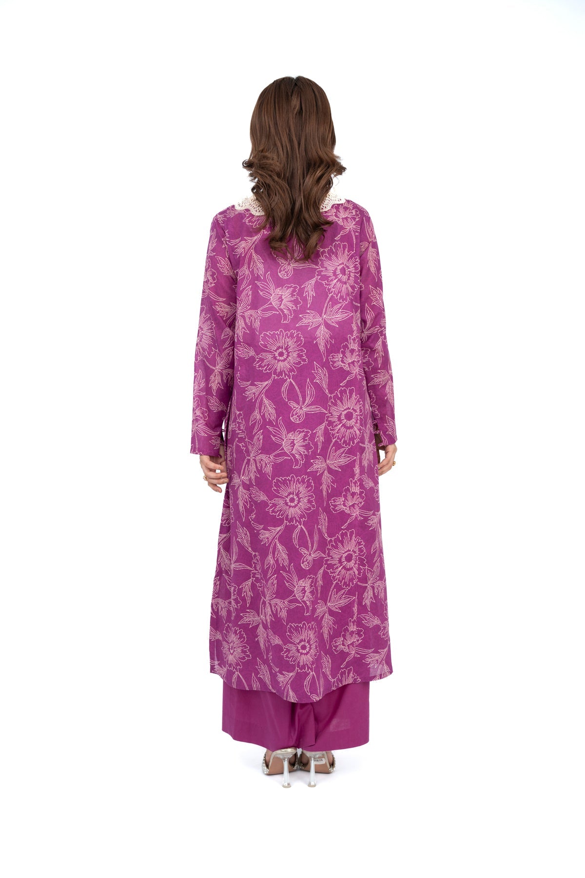 Printed Pink Lawn Unstitched Shirt by The Fabric Store, photo 3