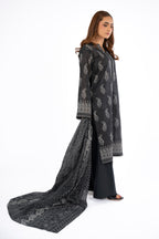 Printed Black Lawn 3-Piece Unstitched Suit by The Fabric Store, photo 4