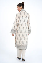 Printed Beige Lawn 3-Piece Unstitched Suit by The Fabric Store, photo 2