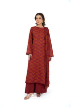 Printed Red Lawn 2-Piece Unstitched Suit by The Fabric Store