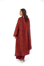 Printed Red Lawn 2-Piece Unstitched Suit by The Fabric Store, photo 3