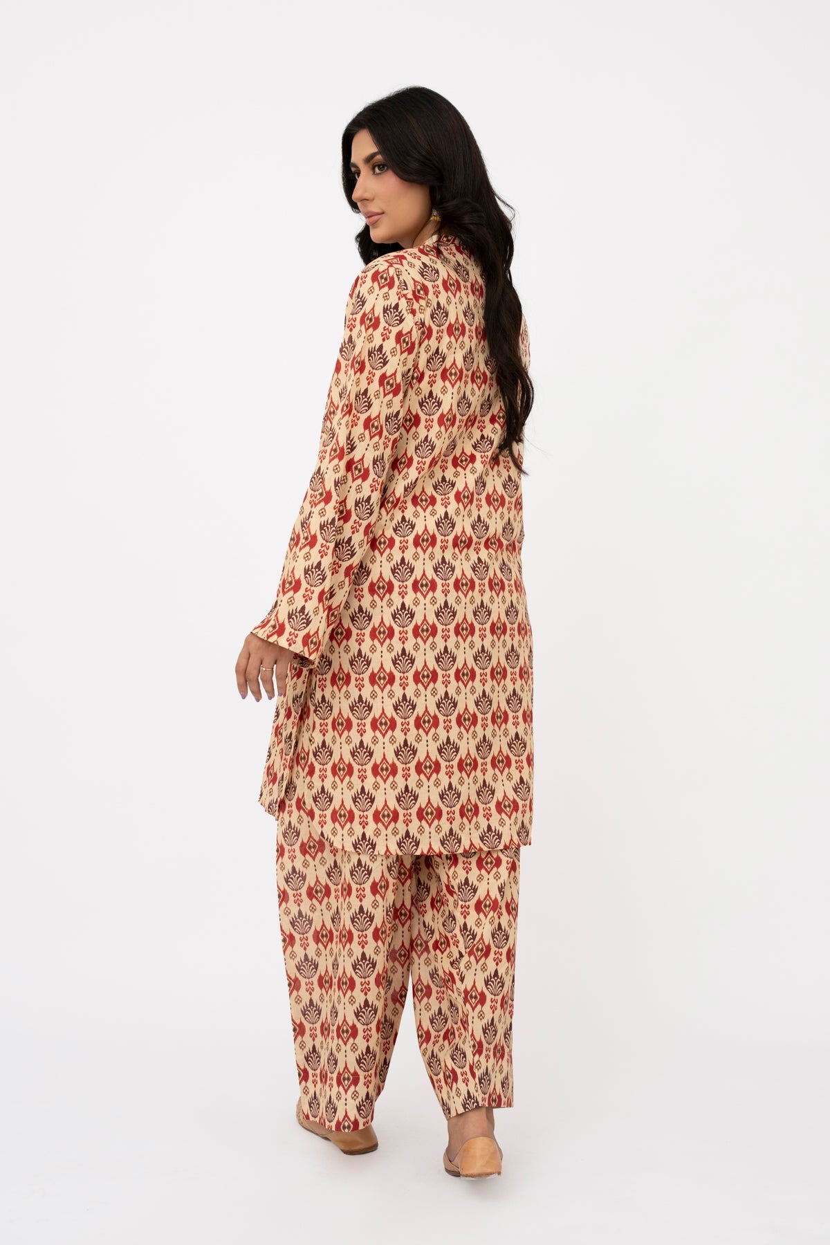 Printed Beige Lawn Unstitched Shirt by The Fabric Store, photo 3