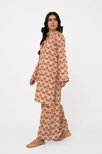 Printed Beige Lawn Unstitched Shirt by The Fabric Store, photo 2
