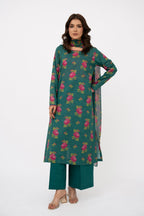 Printed Green Lawn 2-Piece Unstitched Suit by The Fabric Store