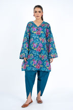 Printed Blue Lawn Unstitched Shirt by The Fabric Store