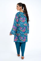 Printed Blue Lawn Unstitched Shirt by The Fabric Store, photo 4