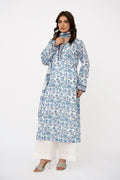 Printed Blue Lawn 2-Piece Unstitched Suit by The Fabric Store
