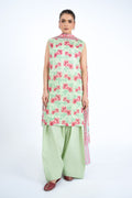 Printed Ice Green Lawn 3-Piece Unstitched Suit by The Fabric Store