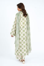 Printed Biege Lawn 3-Piece Unstitched Suit by The Fabric Store, photo 2