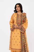 Printed Yellow Lawn 3-Piece Unstitched Suit by The Fabric Store, photo 2