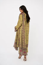 Printed Green Lawn 3-Piece Unstitched Suit by The Fabric Store, photo 4