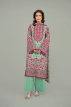 Printed Pink Lawn 3-Piece Unstitched Suit by The Fabric Store