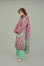 Printed Pink Lawn 3-Piece Unstitched Suit by The Fabric Store, photo 2