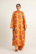Printed Peach Cambric 3-Piece Unstitched Suit by The Fabric Store