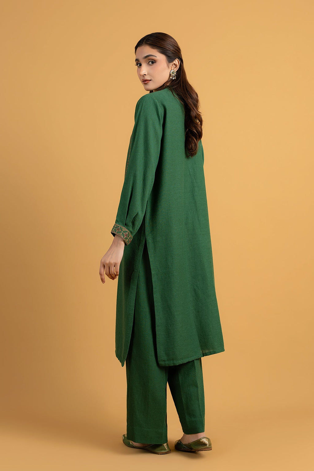 Embroidered Green Cotton Karandi 2-Piece Pret Suit by The Fabric Store, photo 2