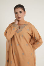 Embroidered Beige Slub Khaddar 3-Piece Pret Suit by The Fabric Store, photo 3