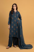 Embroidered D Green Karandi Lawn 3-Piece Pret Suit by The Fabric Store