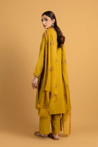 Embroidered Mustard Karandi Lawn 3-Piece Pret Suit by The Fabric Store, photo 2